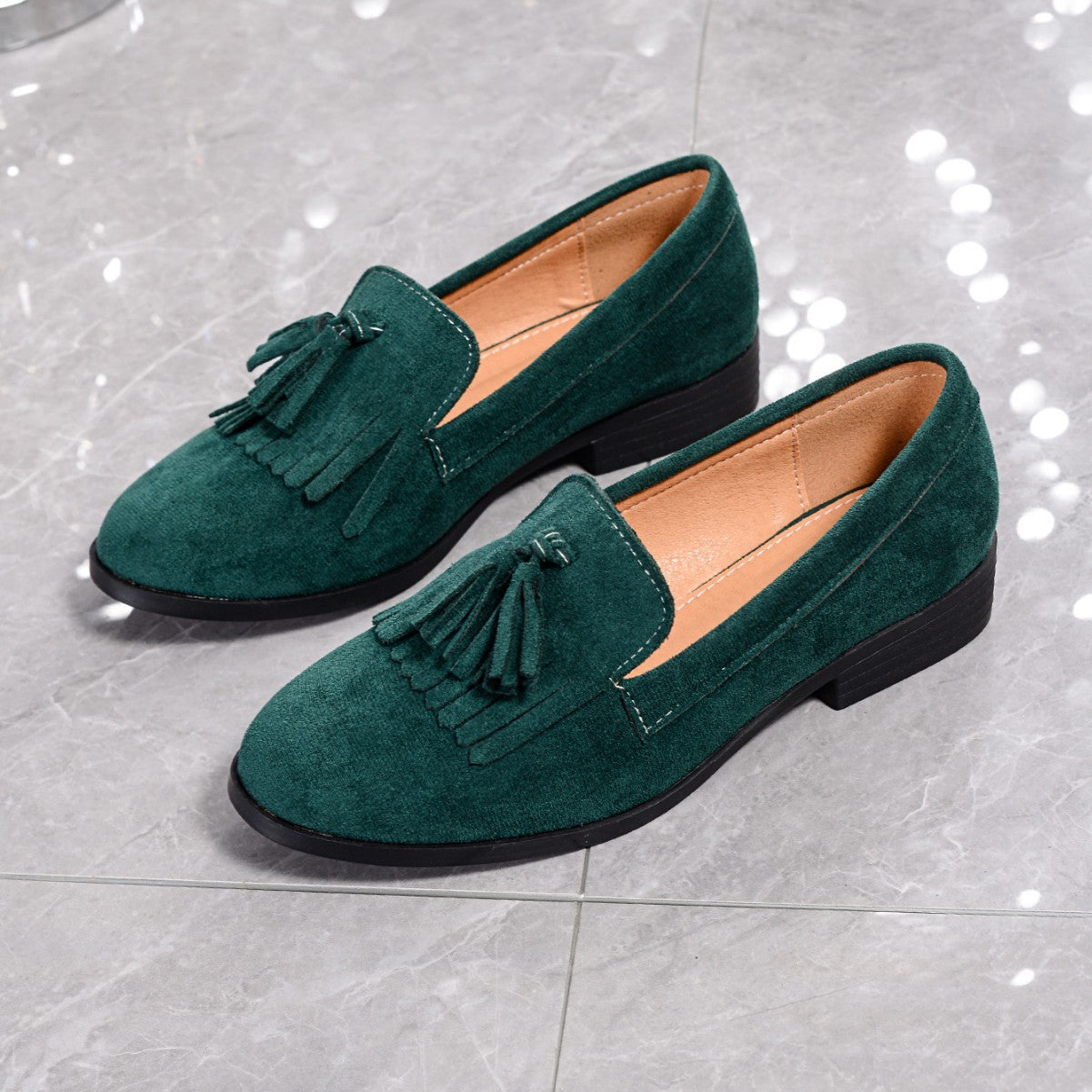 New Autumn Women's Matte Texture Anti-Slip Slip-On Shoes