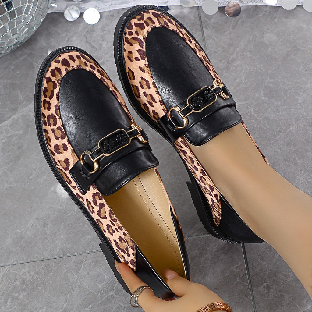 New Autumn Women’s Niche Design Color Block Slip-On Shoes